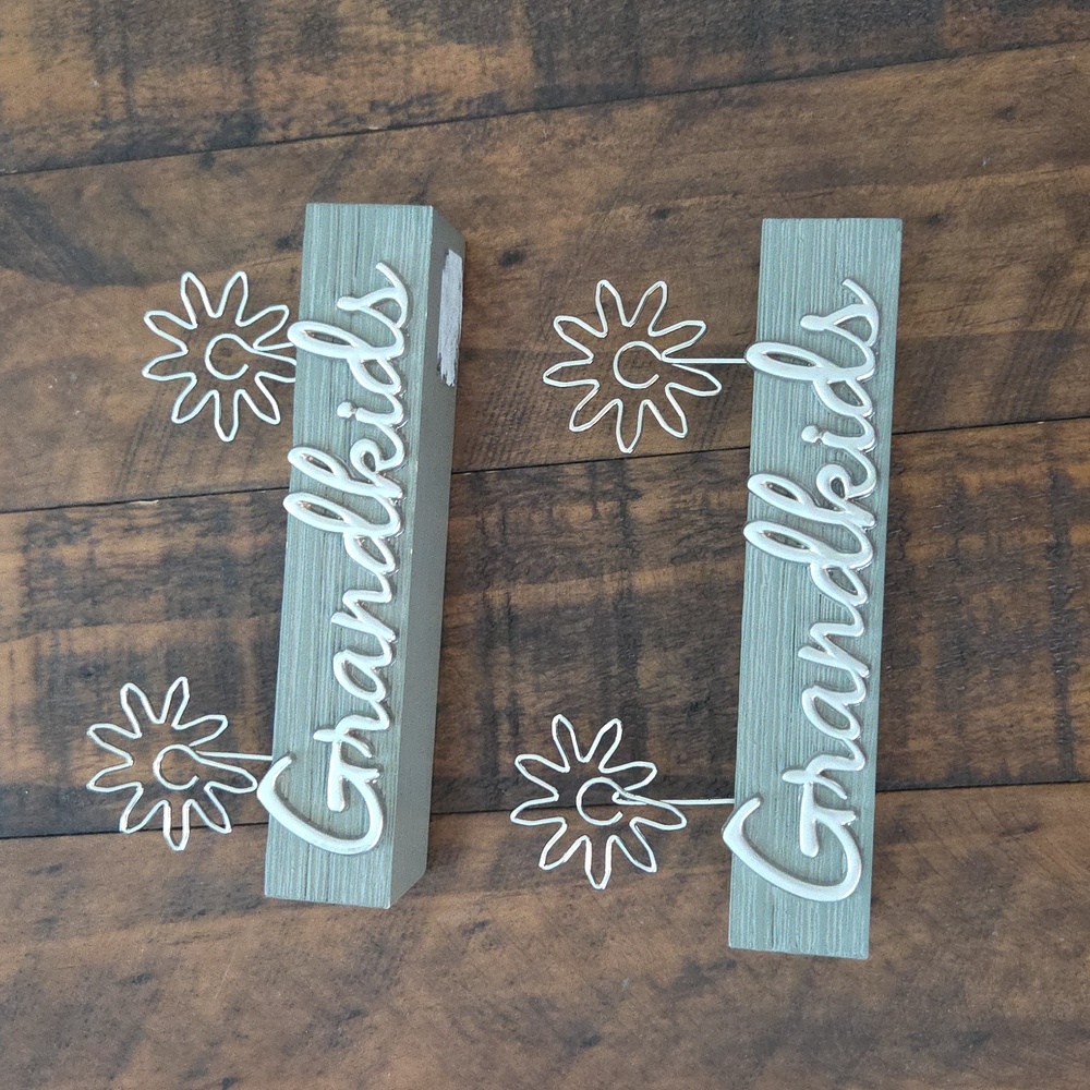 Silver and Gray 'Grandkids' Decorative Picture Holders